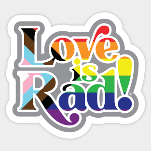 Love is Rad! Sticker